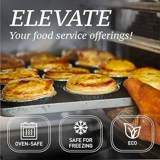 Spare Essentials (120 Pack) 5" Aluminum Pie Pans 5 Inch, Mini Pie Tins Disposable, 5 Inch Aluminum Foil Pie - Individual Pie Pans perfect for Baking, Storing & Reheating Pot Pies Small Pie Tins