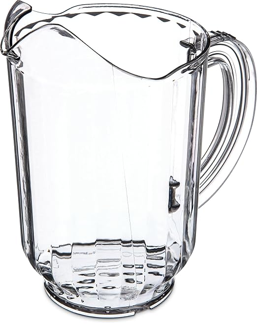 Carlisle FoodService Products 554607 Restaurant-Style SAN Plastic Pitcher, 60 oz., Clear (Pack of 6)