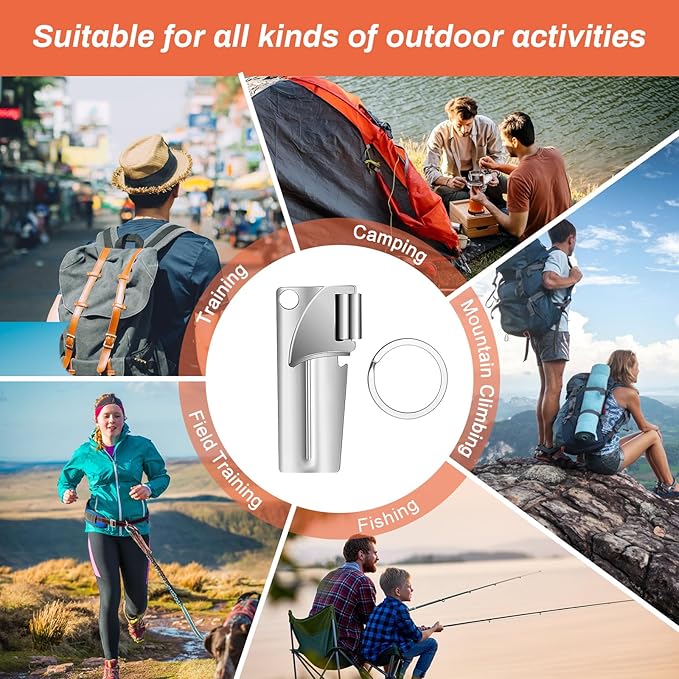 12 Pieces Military Style Can Openers with Key Rings, Anglecai P-38 Military Camping Can Openers Stainless Steel Army Survival Cans Opener Portable Cans Opener for Traveling (Style 4 (P38))