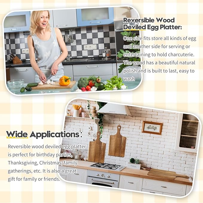 6 Pcs Cutting Board Bulk Kitchen Thicken Chopping Platter with Handles Wooden Charcuterie Serving Trays Blank Wood Boards for Engraving Wedding Housewarming(Acacia Wood,13 x 7 Inch)