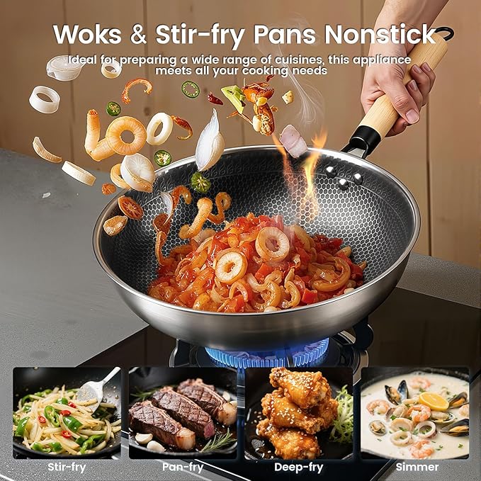 Concave Induction Wok Cooktop 1700W 120V – Continuous Non-Pulsed Heating Stir Fry Burner for Asian Cooking, Stainless Steel Wok Induction Burner for Round Bottom Woks