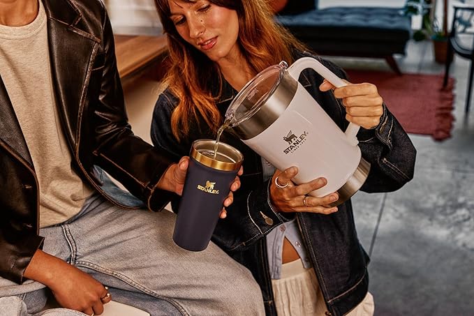 Stanley Stay-Chill Pitcher 64 oz | Cold Water, Beer, and Drink Pitcher with Lid | Large Capacity Durable Beverage Container with Handle | Insulated Stainless Steel | BPA-Free