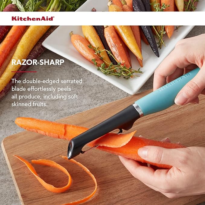 KitchenAid Gourmet Euro Peeler, 8.7-Inch, Aqua Sky