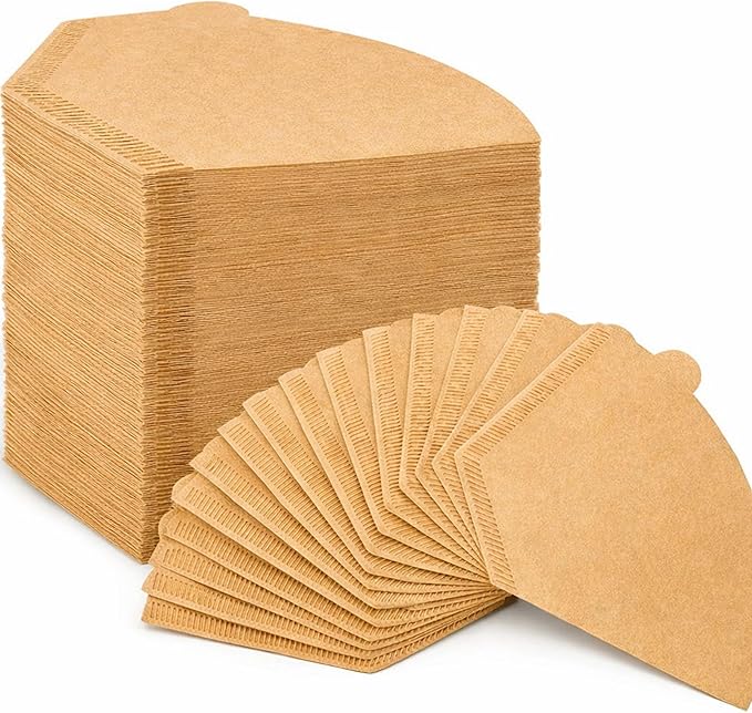Coffee Filters 2, Set of 400 Disposable #2 Cone Coffee Filter Unbleached Natural Coffee Filters 2 Cone Paper for Pour Over Coffer Makers/Coffee Dripper Cones(2-6 Cups）