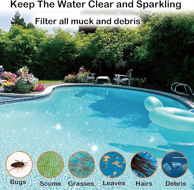 100 Pack Pool Skimmer Socks, Reusable Pool Socks for Skimmer Basket, Skimmer Socks for Above Ground & Inground Pool (100 Pack)