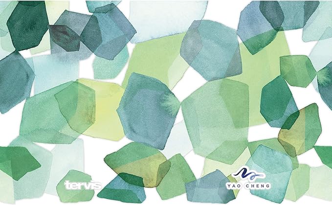Tervis Yao Cheng Green Crystal Made in USA Double Walled Insulated Tumbler Travel Cup Keeps Drinks Cold & Hot, 16oz 4pk, Green Collection