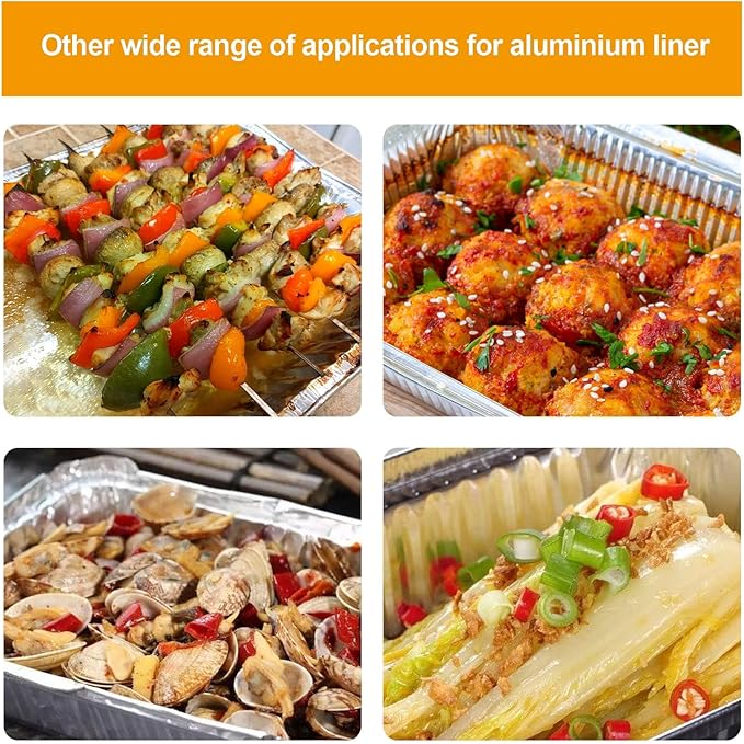 LS'BABQ Grease Cup Catcher with 10-Pack Disposable Aluminum Foil Grill Drip Pans for Camp Chef Griddle Accessories, Grease Drip Tray for Camp Chef SG14 SG30 SG60 SG90 SG100 Professional Griddle, 24 oz