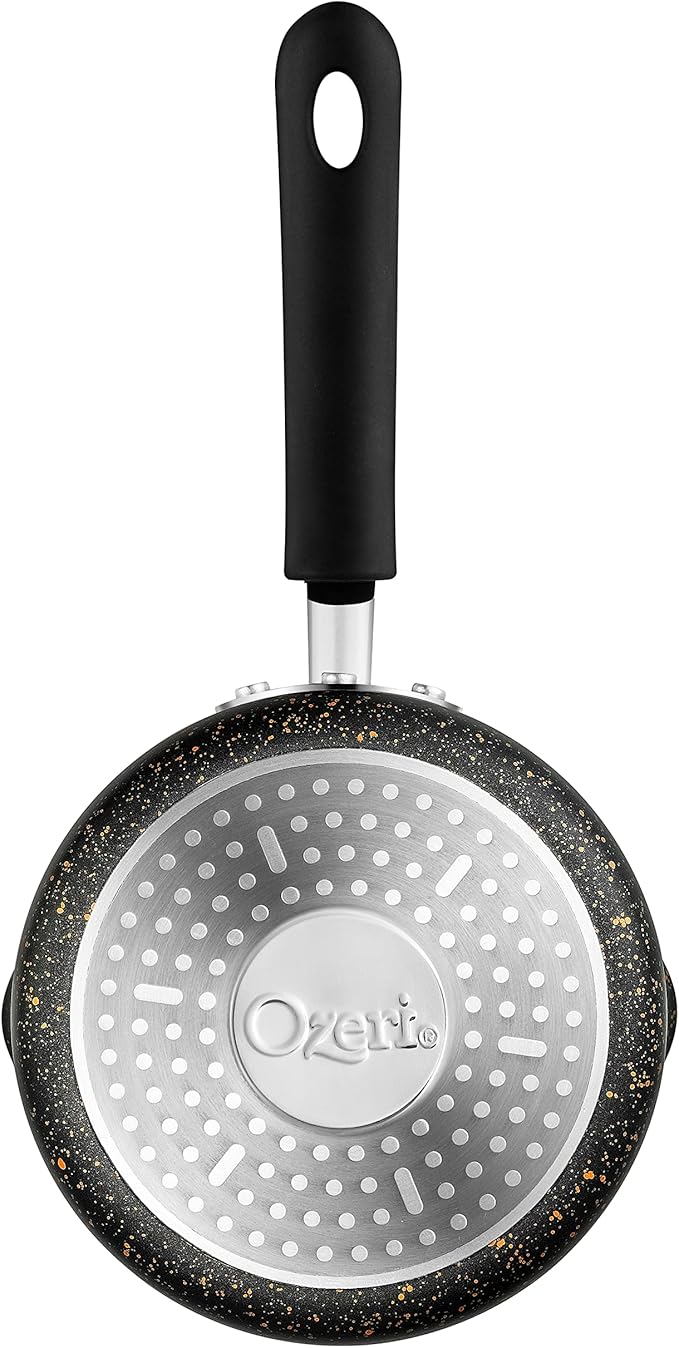 The All-In-One Stone Saucepan and Cooking Pot by Ozeri - 100% APEO, GenX, PFBS, PFOS, PFOA, NMP and NEP-Free German-Made Coating