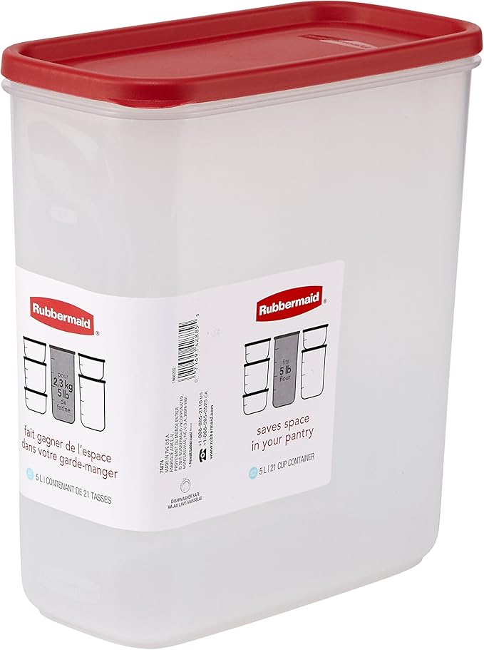 Rubbermaid Food Container, 21-Cup, Clear | For Dry Food | Pack of 2