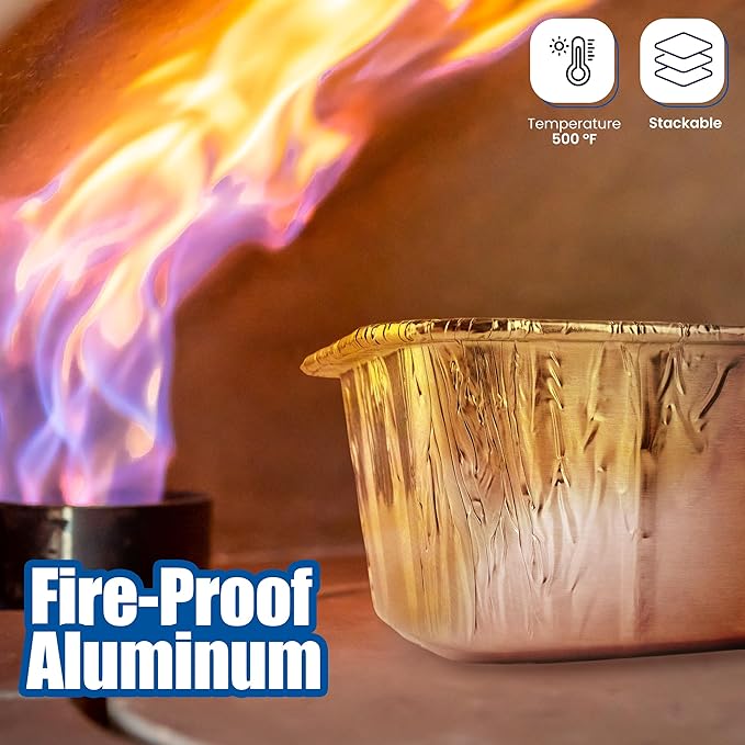 EHOMEA2Z Disposable Aluminum Loaf Pans 2lb for Baking, Serving and Storing - Heat Resistant Disposable Bread Loaf Pan Ideal for Hot/Cold Foods, Freezer & Oven Safe (10 Pack)