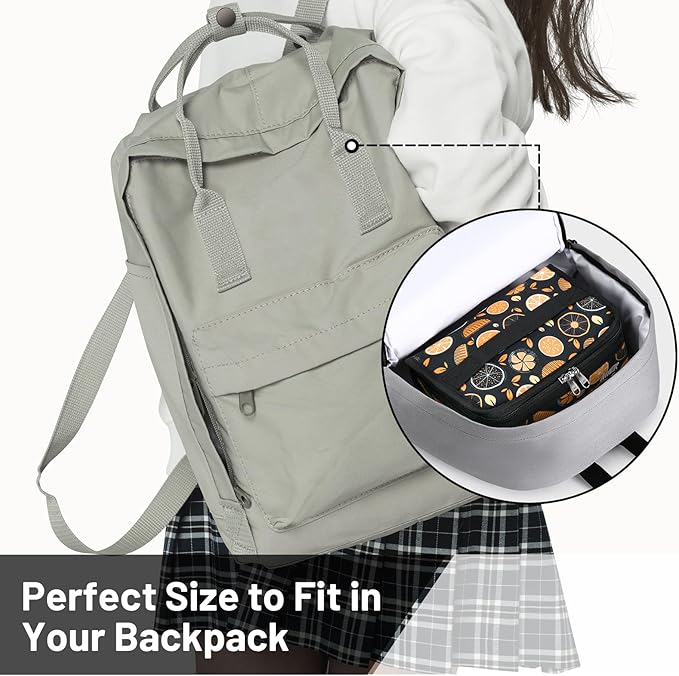 MIER Small Lunch Bag for Kids & Adults Compact Insulated Lunch Box Portable Thermal Mini Cooler for Work School Travel, Fruits