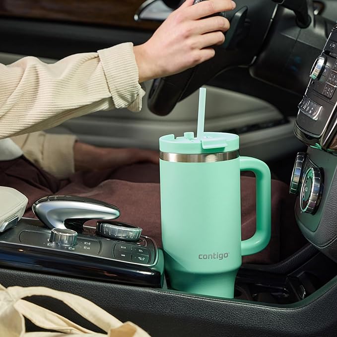 Contigo Tumbler 40oz Stainless Steel | Vacuum Insulated | Leak-Proof | Cold for 29 Hours | Reef | Pack of 4