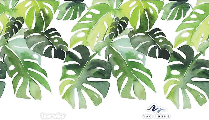 Tervis Yao Cheng Green Crystal Made in USA Double Walled Insulated Tumbler Travel Cup Keeps Drinks Cold & Hot, 16oz, Philodendron