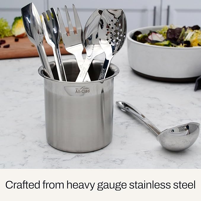 All-Clad Specialty Stainless Steel Kitchen Gadgets Soup Ladle Kitchen Tools, Kitchen Hacks Silver