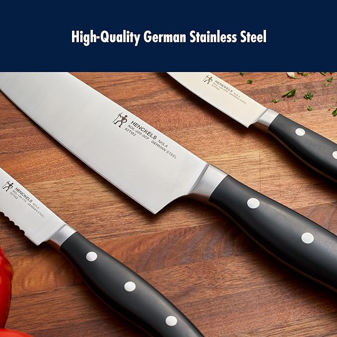 HENCKELS x EMERIL Lagasse The Nola Collection Razor-Sharp German 3-pc Chef's Starter Knife Set, Made in Company-Owned German Factory with Special Formula Steel perfected for almost 300 Years