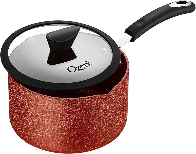 The All-In-One Stone Saucepan and Cooking Pot by Ozeri - 100% APEO, GenX, PFBS, PFOS, PFOA, NMP and NEP-Free German-Made Coating