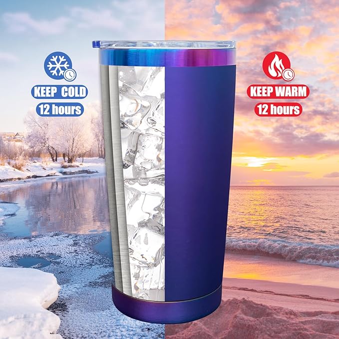 20 oz Tumbler Bulk 12 Pack Stainless Steel Tumblers with Lids and Straws, Double Wall Vacuum Insulated Travel Coffee Mug for Laser Engrave, Powder Coated Cups for Hot and Cold Drinks (Blue,12 pack)