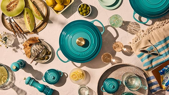 Le Creuset Enameled Cast Iron Signature Round Dutch Oven, 4.5 qt., Riviera