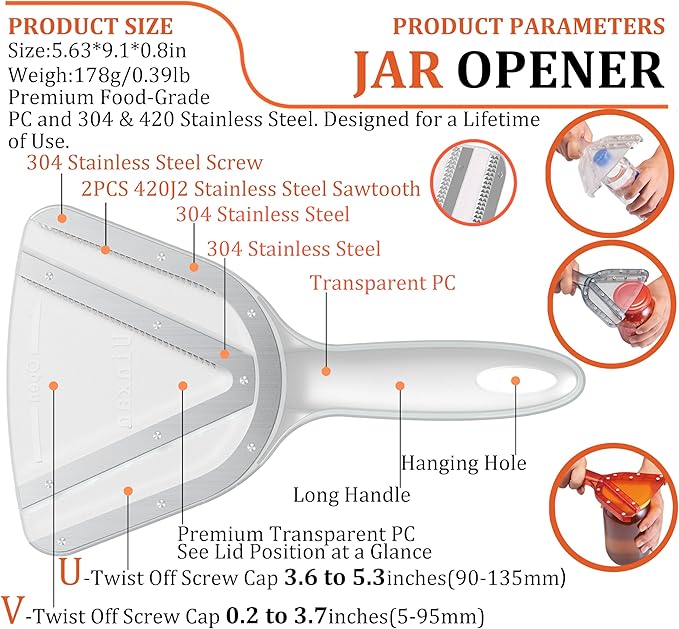 Jar Opener for Weak Hand & Seniors with Arthritis,Easy Twist Off Bottle Caps,Patent | Unique Kitchen Gadgets,Handheld Lid Top Open for Elderly/Women/Men (Pink)