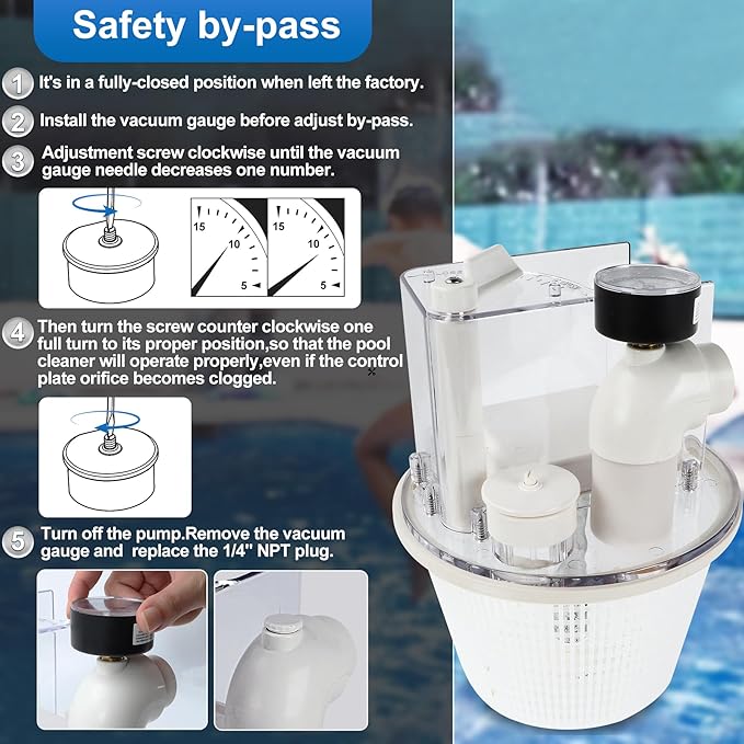 R211100 Vac Mate Pool Cleaner Vacuum Attachment Skimmer Dispenser Box Basket Handle,Multi-Function Skim Replacement