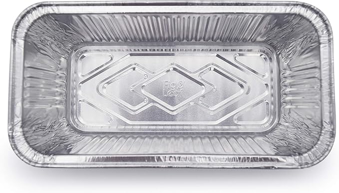 (100 Pack) Premium 2-LB Bread Loaf Baking Pans - 8.5" x 4.5" x 2.5" l Heavy Duty l Disposable Aluminum Foil Tins for Cakes Meatloaf Lasagna