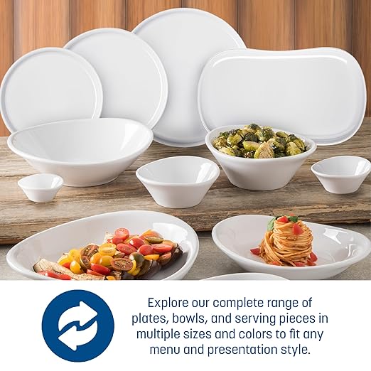 Carlisle FoodService Products Stadia Resuable Plastic Bowl for Home and Restaurant, Melamine, 52 Ounces, White
