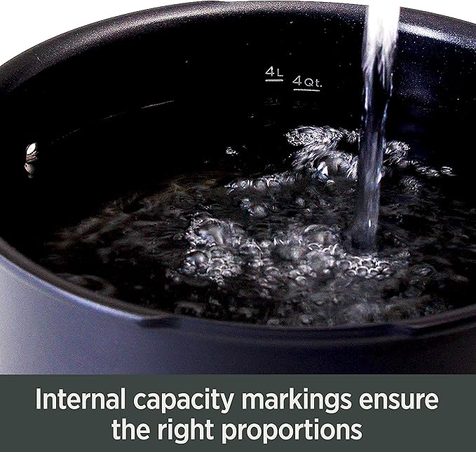 All-Clad HA1 Hard Anodized Nonstick Stockpot, Multi-Pot with Strainer 6 Quart Oven Broiler Safe 500F Strainer, Pasta Strainer with Handle, Pots and Pans Black