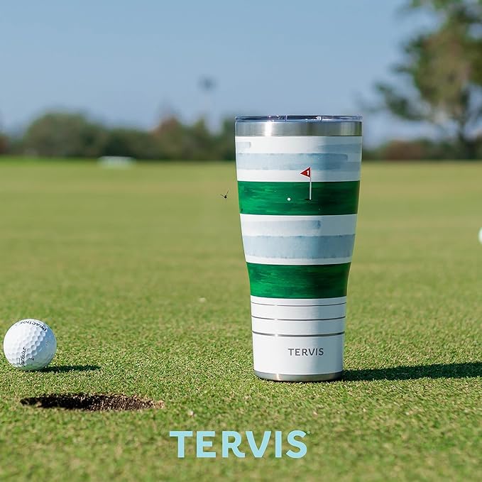 Tervis Traveler Inkreel - Teal Wave Made in USA Double Walled Insulated Tumbler Travel Cup Keeps Drinks Cold & Hot,