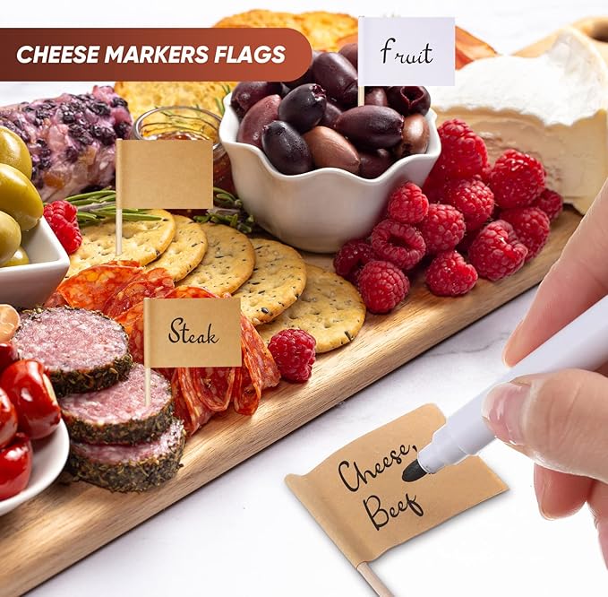 Charcuterie Board Accessories Spreader Knife Set Cheese Butter Spreader Knife Charcuterie Utensils with Wooden Handles Mini Serving Tongs Spoons Forks for party Wedding Christmas (Gold, 18 Pieces)