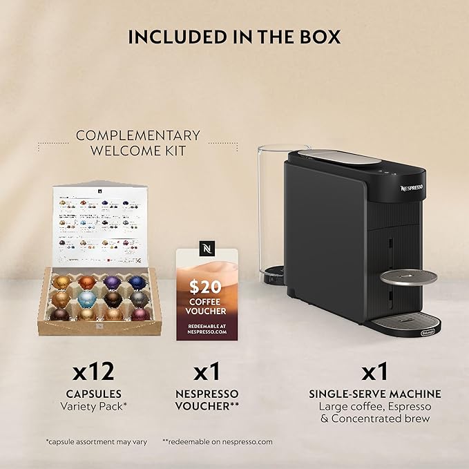 Nespresso Vertuo Up Coffee and Espresso Maker by DeLonghi, Graphite