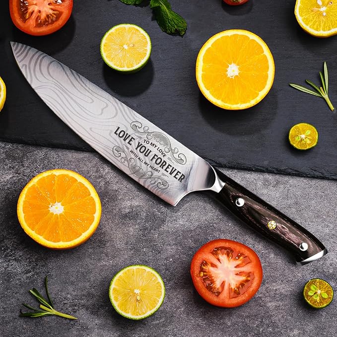 Gifts for Him Her Men Women Husband, Anniversary Birthday Gifts ideas for Him Her, 8 inch Professional German 1.4116 Chef Knife, Kitchen Knife Gift Set