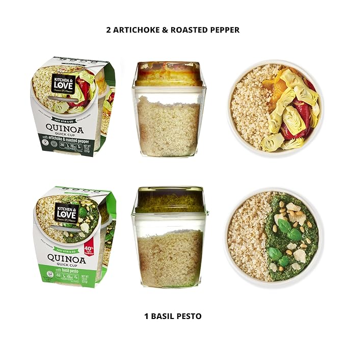 Kitchen & Love Quinoa Quick Meal Variety Box 6-Pack | Gluten Free, Ready-to-Eat, No Refrigeration Required