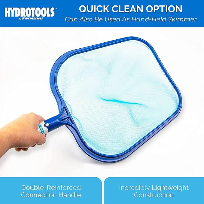 SWIMLINE HYDROTOOLS 8005 Introductory Residential Leaf Skimmer Net Head Cleaner | For Swimming Pool Spa Fountain Pond Hot Tub | Leaves Bugs Debris Fine Cleaning Maintenance | Heavy Duty Extra Large