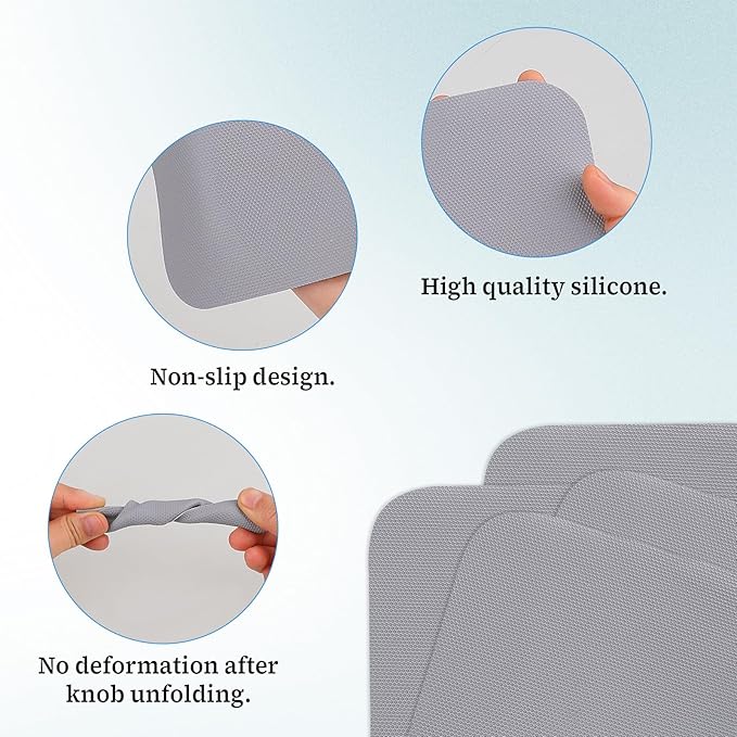 4PCS Jar Opener Gripper Pad, Silicone Jar Openers 5 Inch Square Multi-function Anti-Slip Coasters Bottle Jar Opener, Jar Lid Openers for Opening Cans Jars in Summer(Gray)