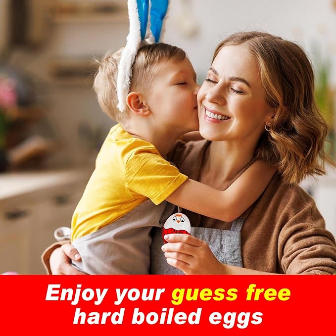 Eggssentials Red Egg Timer That Goes in Water – Egg Timer for Hard Boiled Eggs and Soft Boiled Eggs, Red Color Fades for Accurate Doneness.