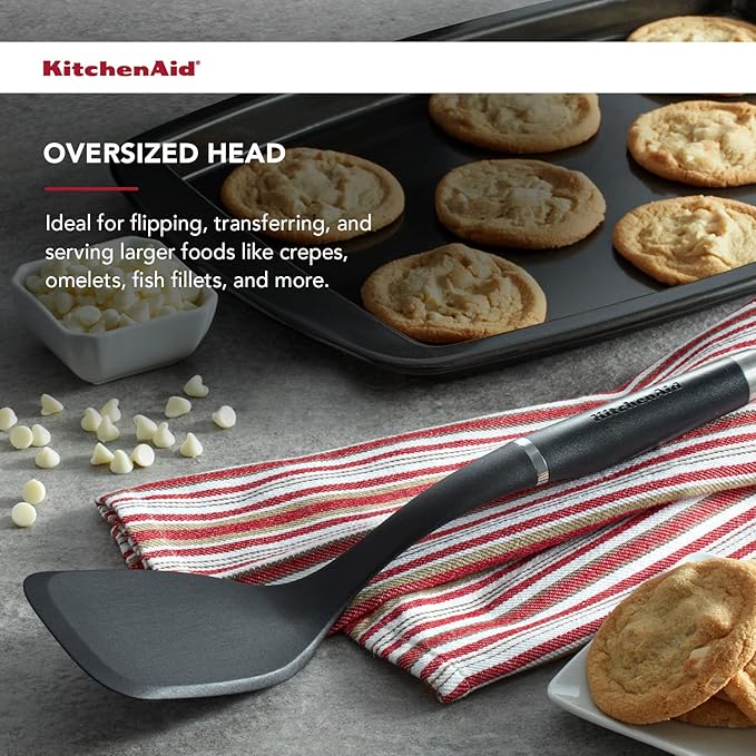 KitchenAid - KO001OHOBA KitchenAid Gourmet Large Solid Turner, one size, Matte Black