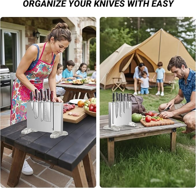 Magnetic Knife Holder, Magnetic Knife Block without Knives, Strong Double Sided Magnet Knife Storage Strip for Kitchen Counter