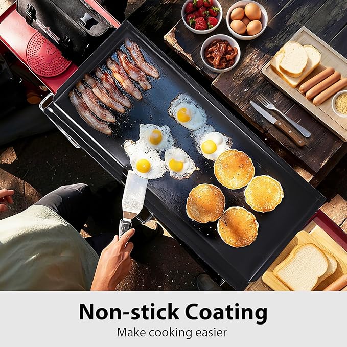 Utheer 32" x 14" Nonstick Griddle for Camp Chef 2 Burner Stove, Fits SG60 EX60 DB60 YK60 Double Burner Stove, Ceramic Griddle Oven-Safe Up to 500°F, Rust-Resistant Flat Top Camp Chef Accessory