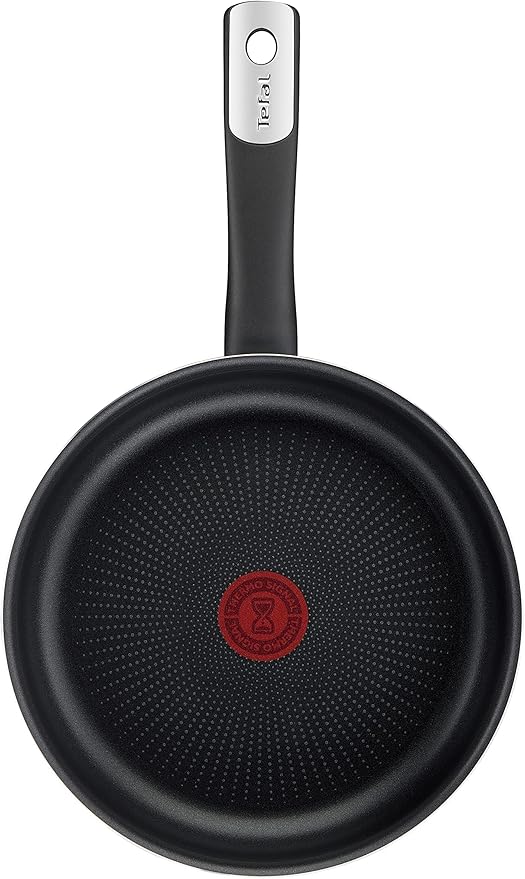 Tefal Hard Titanium Essential C38806 Frying Pan 28 cm Non-Stick Coating Thermal Signal at Ideal Frying Temperature Dishwasher Safe Not Suitable for Induction Cookers Made in France