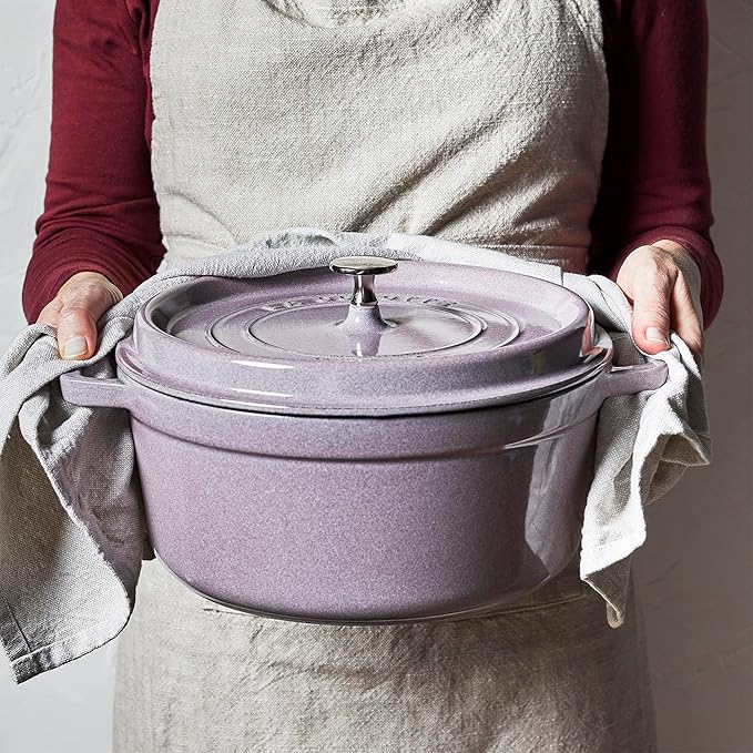 STAUB Cast Iron 5.5-qt Round Cocotte - Lilac