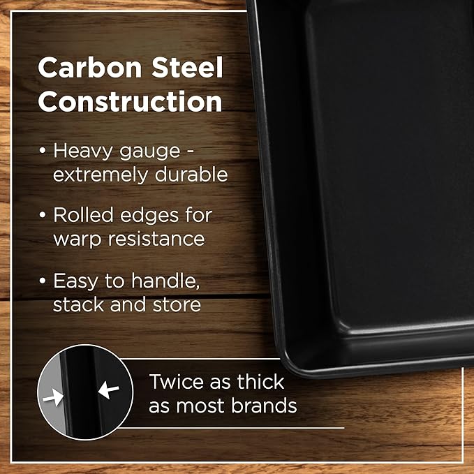 Wrenbury Large 2lb Loaf Pan for Baking Bread – Non Stick Carbon Steel Bread Pan 9.5 Inch for Homemade Banana Cake and Meatloaf – PTFE Free Bakeware