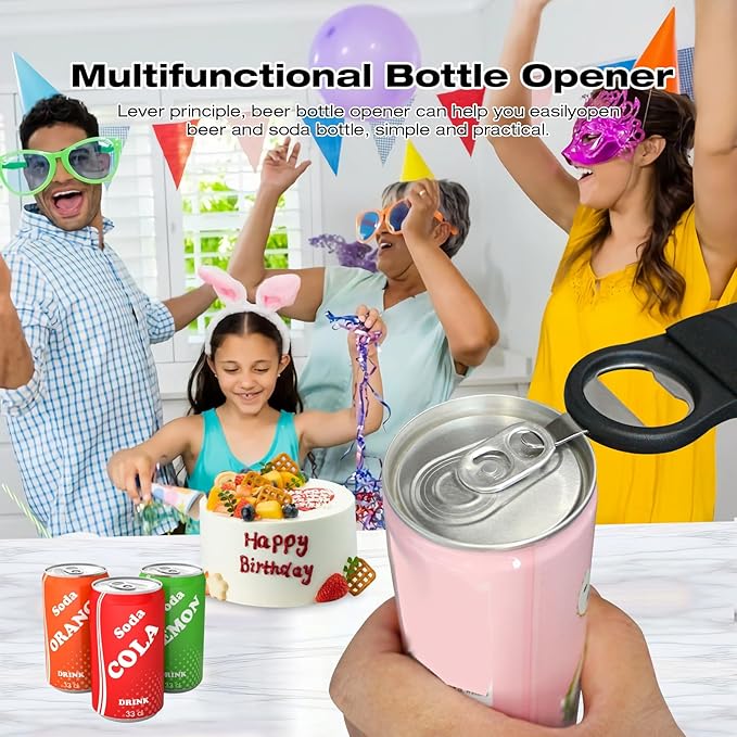 RAIN SPIRIT Jar Opener Bottle Opener and Lid Opener，Multi Retractable Can Opener,Adjustable Kitchen Wine Opener Gadgets (black)