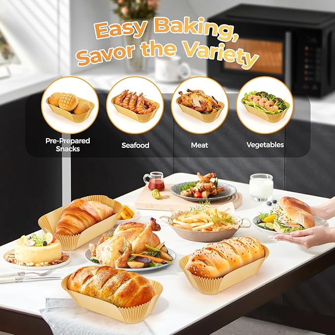 Loaf Pan Liners, 155Pcs Disposable Bread Pan Liners, Non-Stick Loaf Pan Parchment Liners for Easy Cleanup, 9x5 Inch Parchment Paper for Sourdough Baking, Toasts, Cakes, Banana Breads
