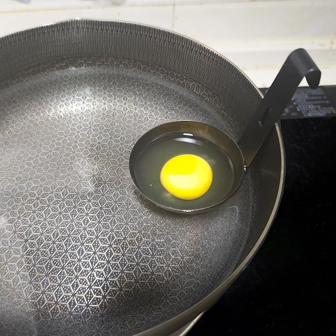 3pcs Egg Poacher -Food-Grade 430 Stainless Steel Poached Egg Cooker, Kitchen Egg Cooking Tool, Egg Cooker Can Hang on The Edge of Pot, Black