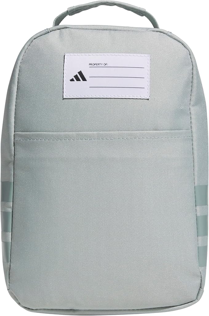 adidas Kids Santiago Lunch Bag – Insulated Cooler Lunchbox for Girls & Boys, 8L, Black/White/4, One Size