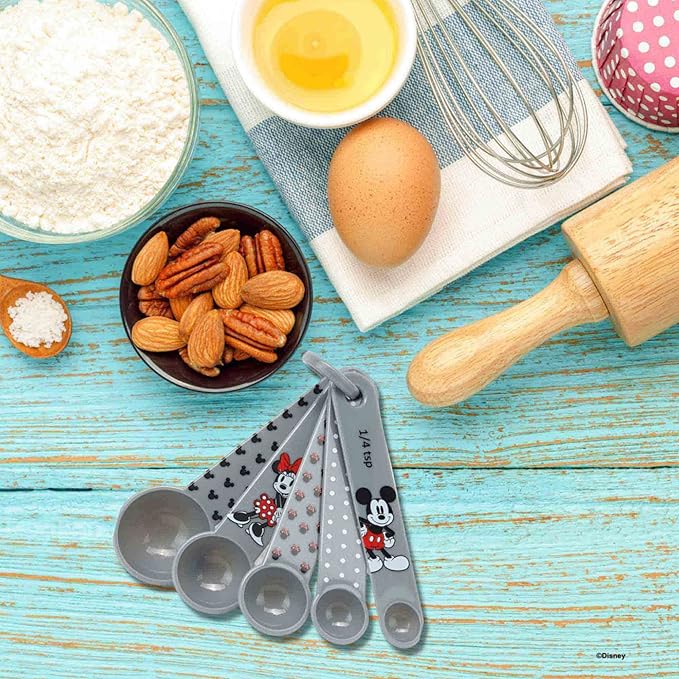 Disney Mickey and Minnie Mouse Measuring Spoons - Adorable Mickey Mouse Measuring Spoons for Kitchen