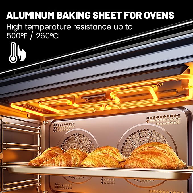 12 Pack Half Size Baking Sheet Pan Aluminum Commercial Pan for Oven Freezer Bakery Hotel Restaurant 18" × 13"
