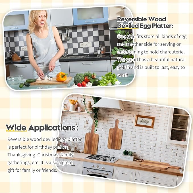 6 Pcs Cutting Board Bulk Kitchen Thicken Chopping Platter with Handles Wooden Charcuterie Serving Trays Blank Wood Boards for Engraving Wedding Housewarming(Acacia Wood,15 x 7 Inch)