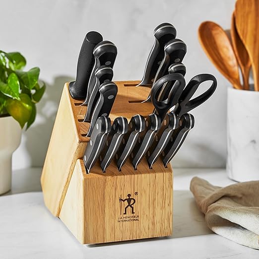 HENCKELS Solution 15-pc Knife Block Set - Natural