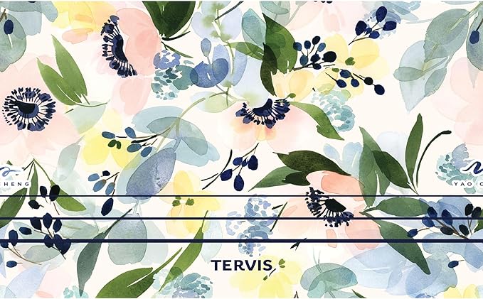 Tervis Traveler Yao Cheng - Floral Anemones Triple Insulated Tumbler Travel Cup Keeps Drinks Cold & Hot, 20oz, Stainless Steel